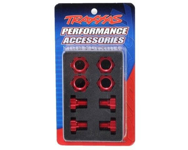 Hexagones alu 17mm Rouge (x4) - Traxxas 5353R - Image 2