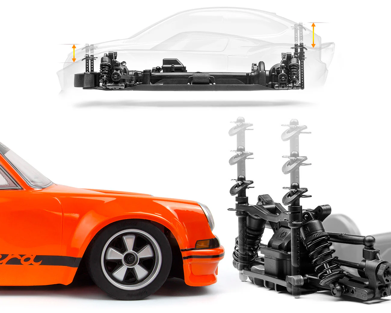 HPI Sport 3 Porsche 1973 Carrera RSR Brushless 3S - Orange 161210 - Image 11