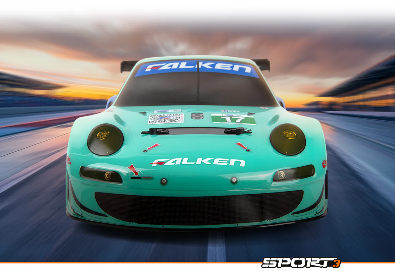 HPI Racing Sport 3 Porsche 911 GT3 RSR Falken FLUX - HP160781 - Image 7