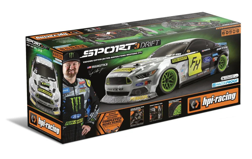 HPI Voiture RC Drift 1/10 Sport 3 Drift VGJR Fun Haver Mustang V2 - 120094 - Image 4