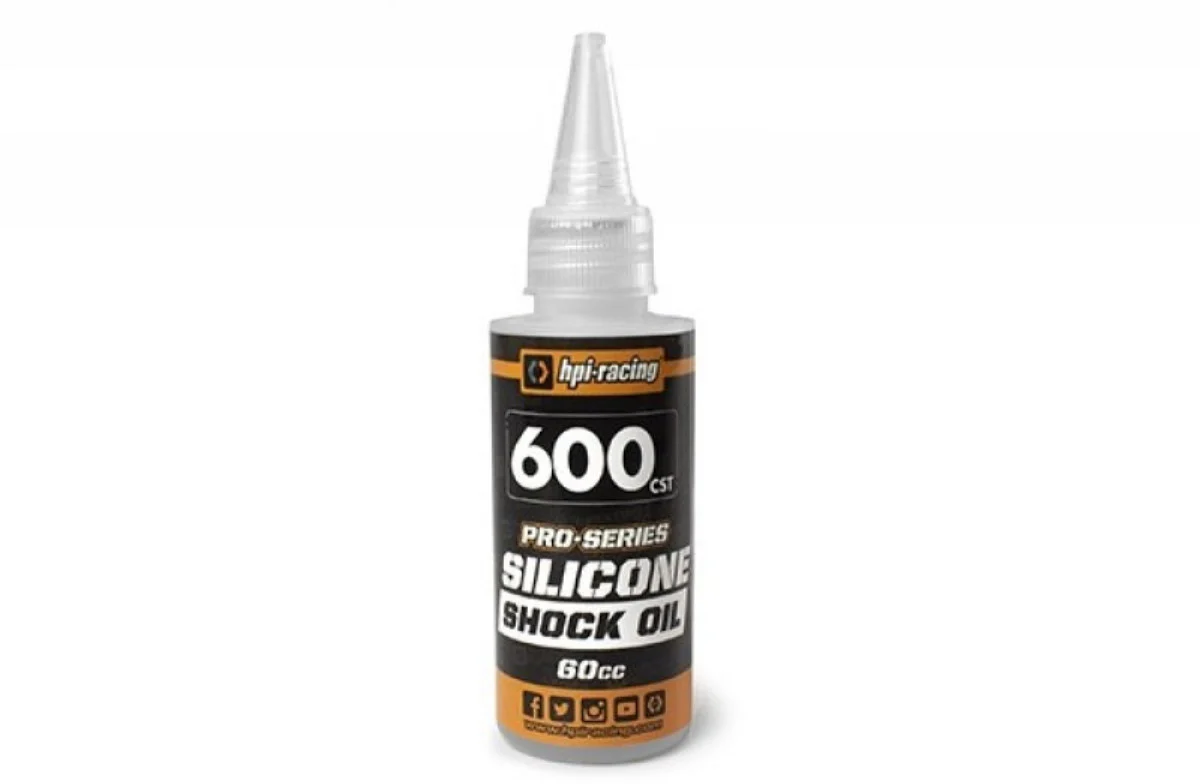 Huile d'amortisseurs HPI Racing 600 cst (60ml) - HP160386 / 60WT