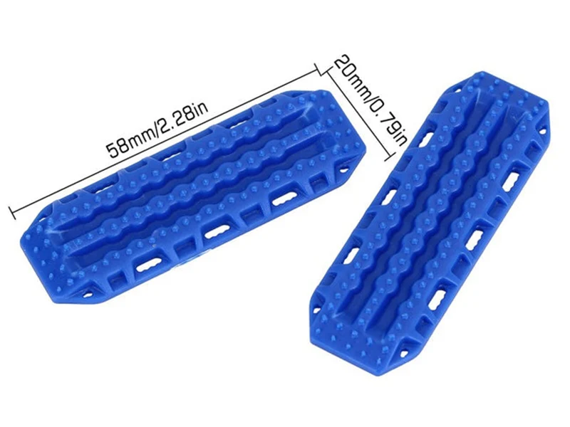 Injora 2 plaques sable bleu pour mini crawlers 1/24 1/18 RC - Image 2