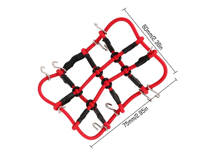 Injora Filet à bagages rouge pour mini crawlers 1/24 1/18 RC - Image 2