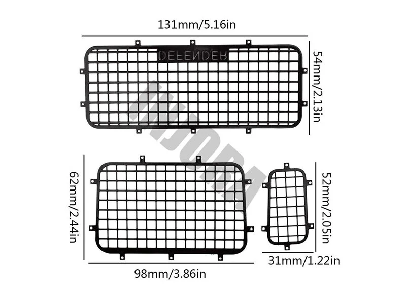 INJORA Filet de protection en maille de fenêtre en métal pour Traxxas TRX-4 - Image 2