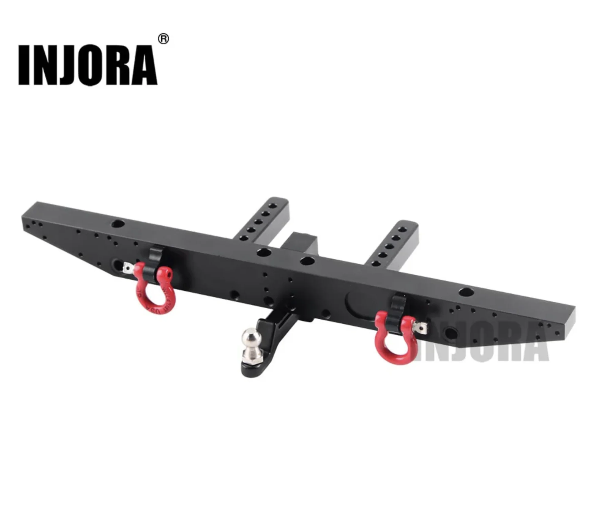 INJORA Pare-chocs arrière en métal avec anneaux en D pour Traxxas TRX-4