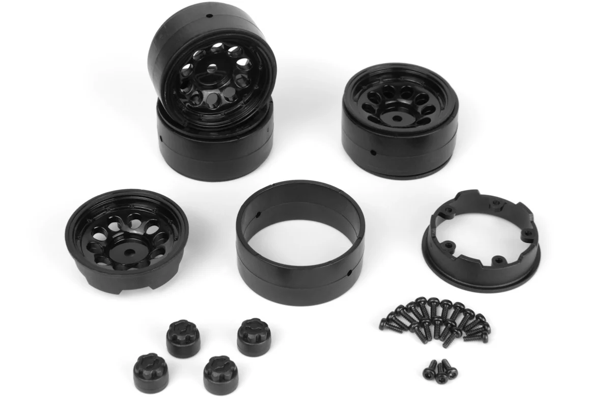 Jante à anneau de verrouillage CS-10 1,2 po (noire/4 pièces) HP160841
