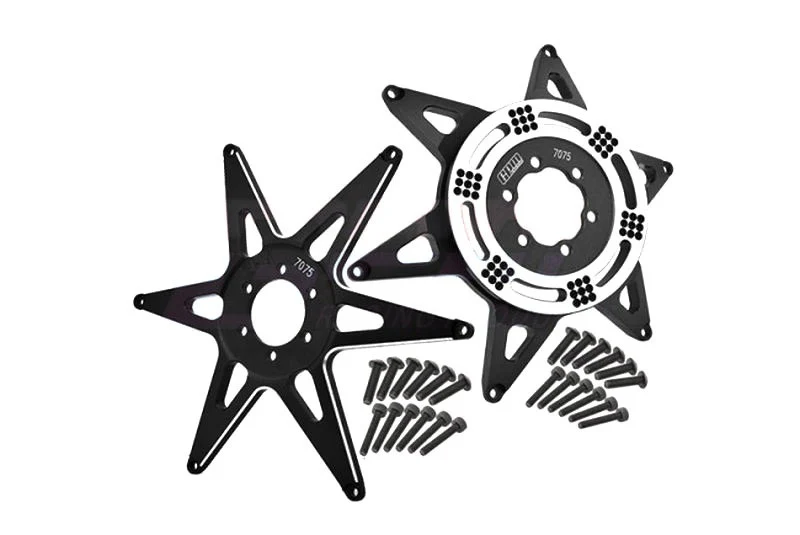 Jante aluminium étoile f/h noir GPM pour Moto Losi MX - GPMMX0606FRBK