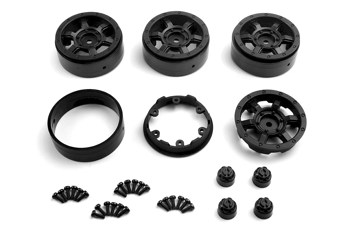 Jante HPI Racing CC-6 Beadlock 1,3 pouce (noire/4 pcs) - HP161114