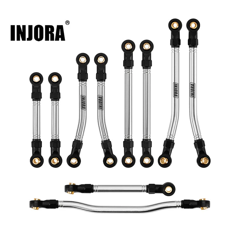 Jeu de biellettes de direction et de bras de suspension INJORA en acier inoxydable pour HPI Venture18