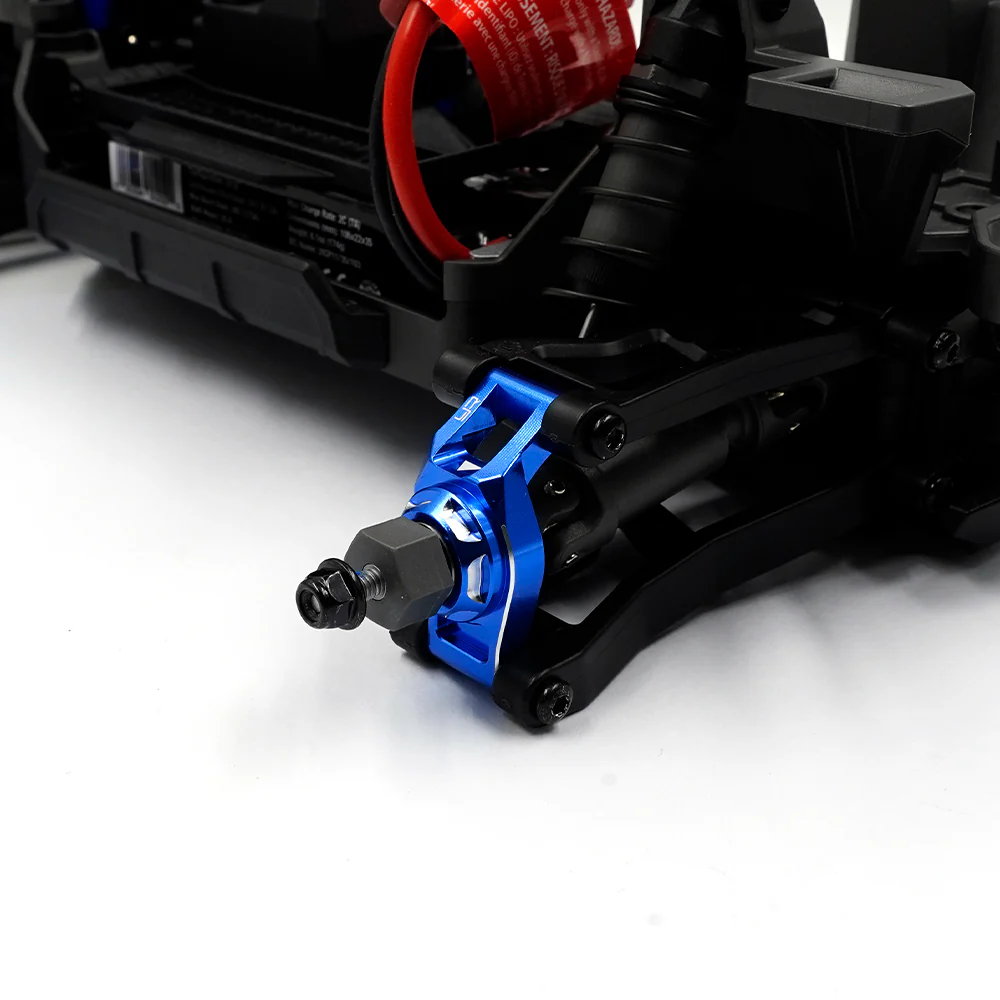 Jeu de moyeux arrière bleu en aluminium pour Traxxas Mini Maxx Mini XRT - Image 2