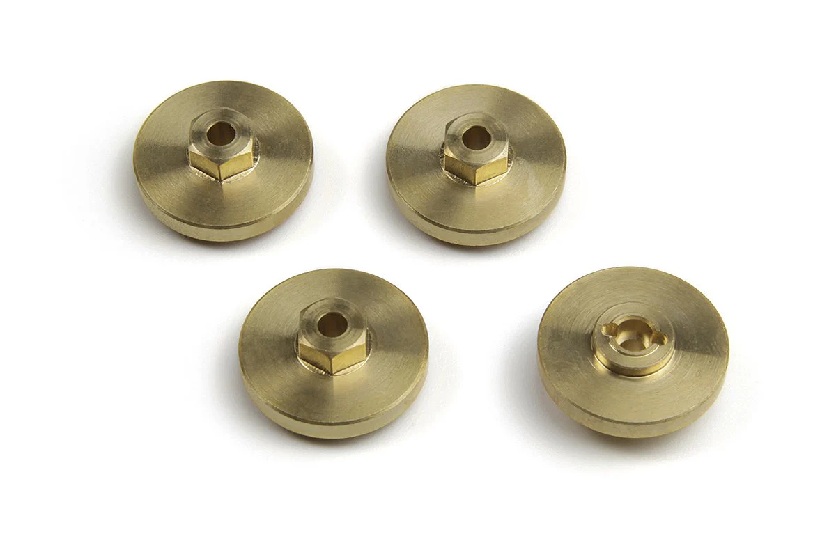 Jeu de poids HPI Racing pour moyeu hexagonal 7 mm +4 mm (laiton/4 pcs) - HP161235