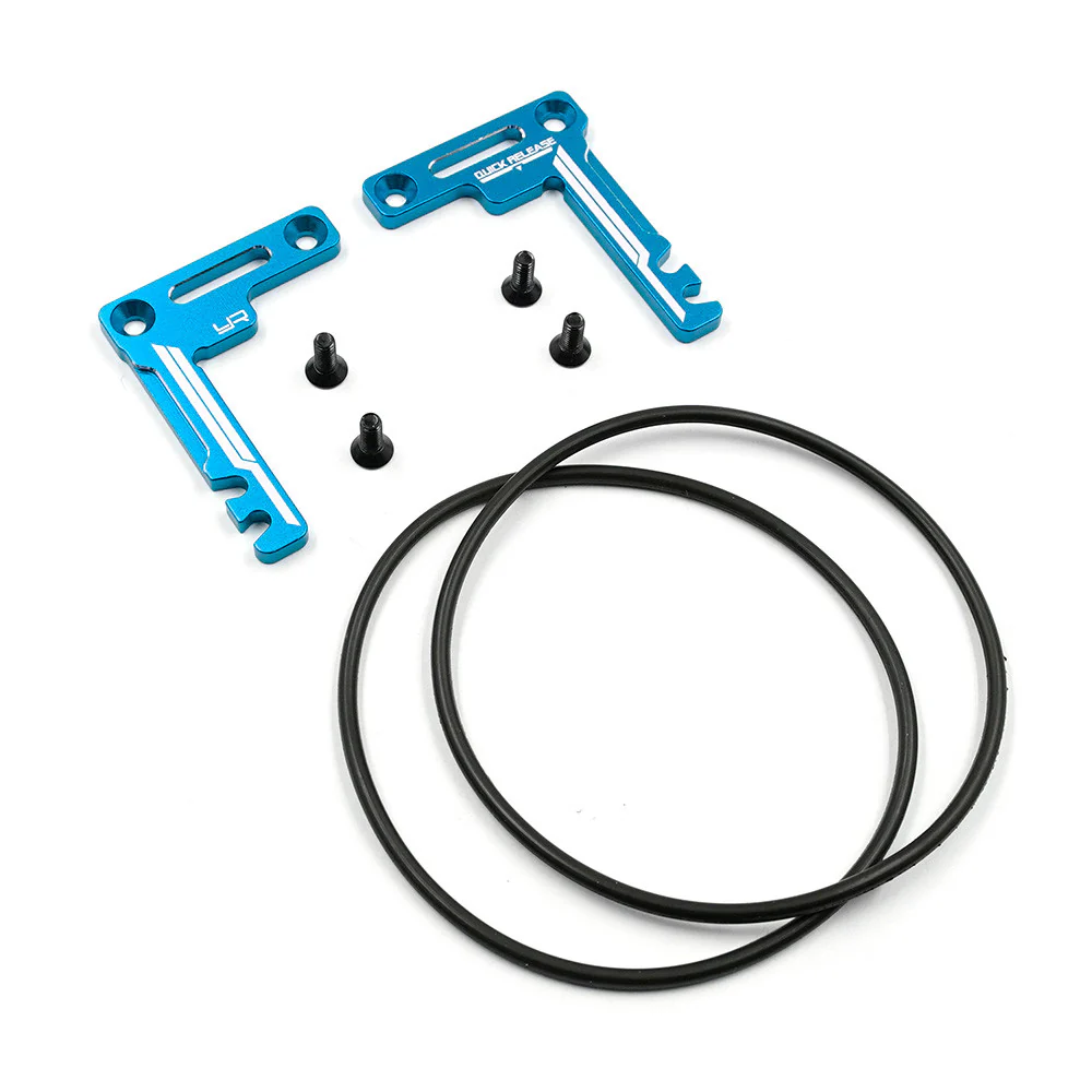 Jeu de supports de batterie courts en aluminium pour Tamiya TT02 - TATT-075BU