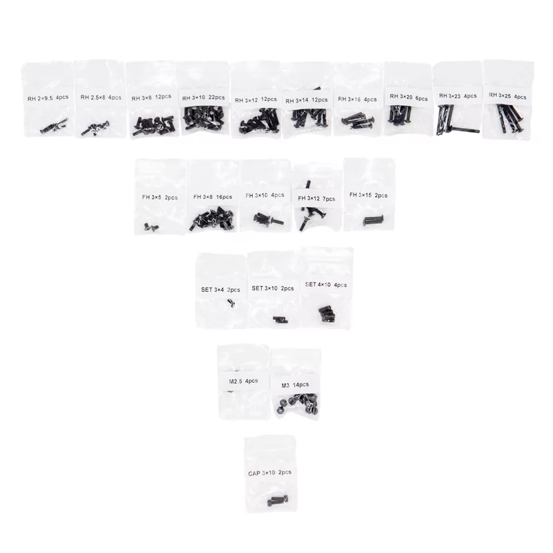 Kit complet de vis Xmid Hobbytech MID-016