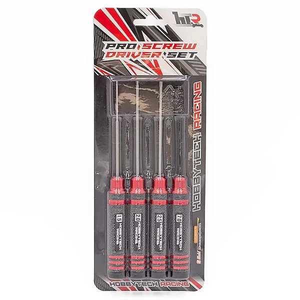 Kit de 4 tournevis Alu rouge - Hobbytech HTR-412 - Image 2