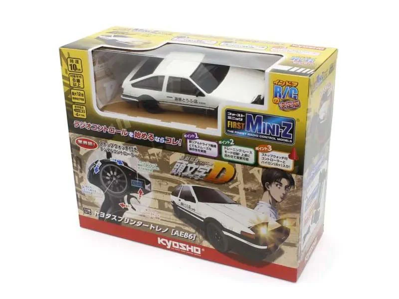 Kyosho First Mini-Z 1:28 Initial-D Toyota Sprinter Trueno AE86 WH/BK - K.66601A - Image 2