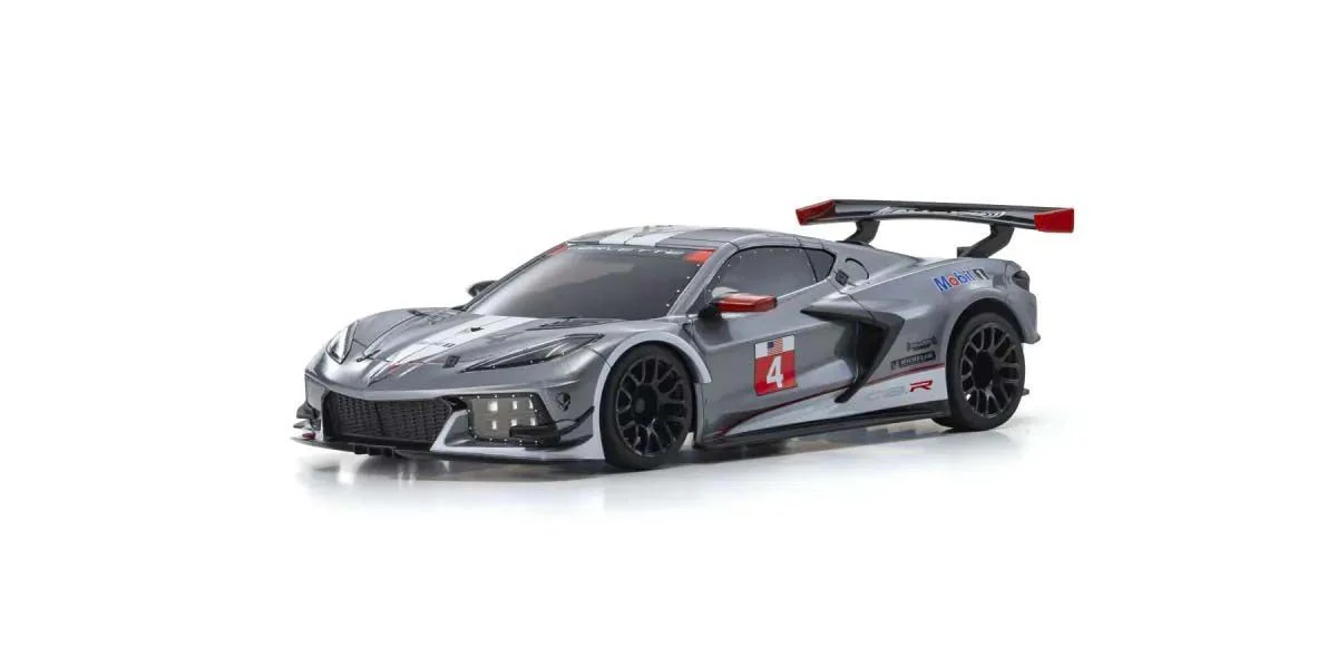 Kyosho Mini-Z MR04 RWD Corvette C8-R Gun Metal/Blanc (W-MM/KT531P) K.32356GMW - Image 3