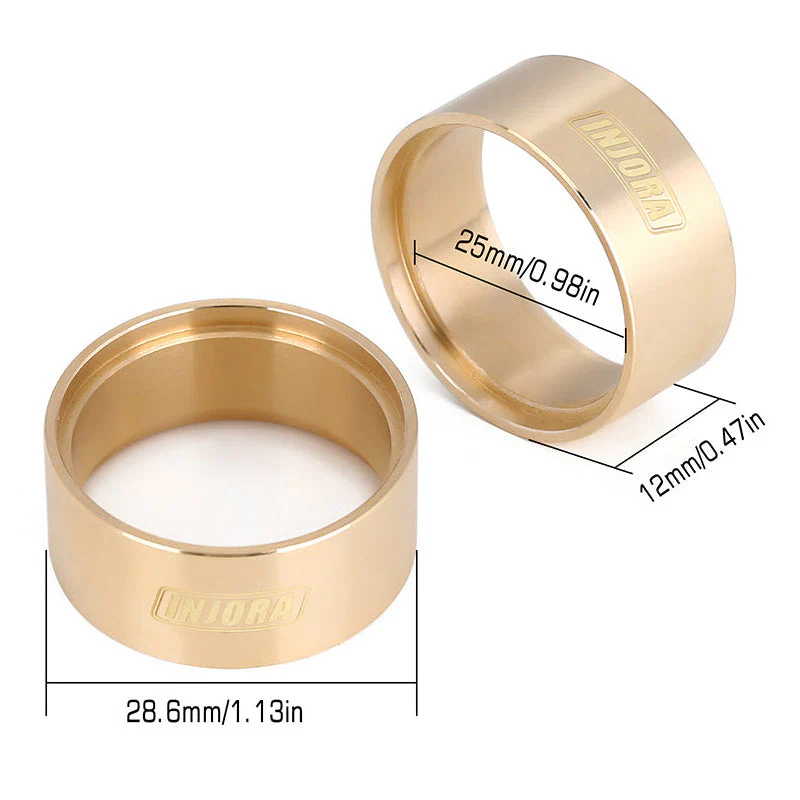 Lestes intérieurs en laiton 12 g pour roues INJORA 1.0 "et pneus 1.0" - Image 2