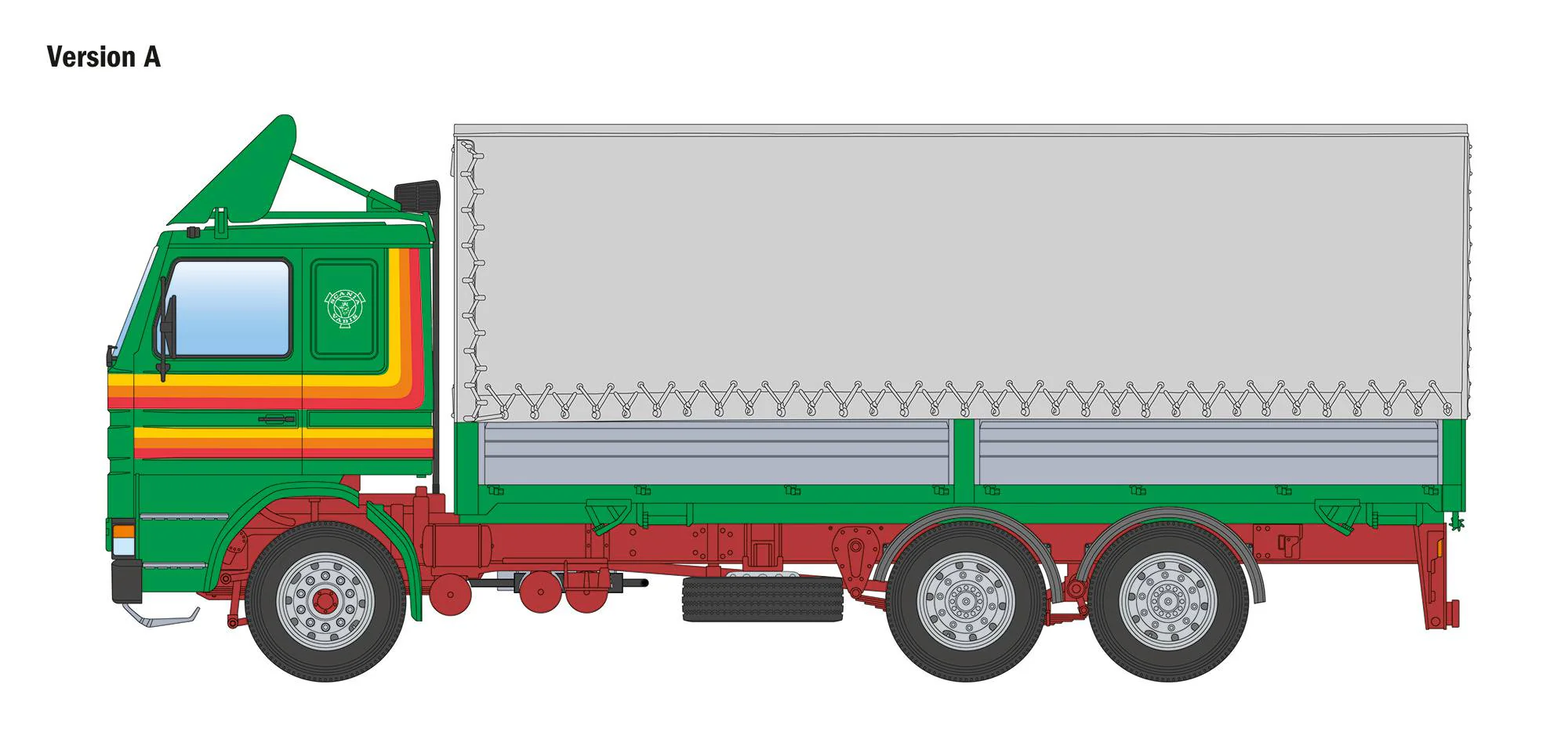 Maquette camion Scania 142H 6x2 Bâché - Italeri 90762 - Image 3