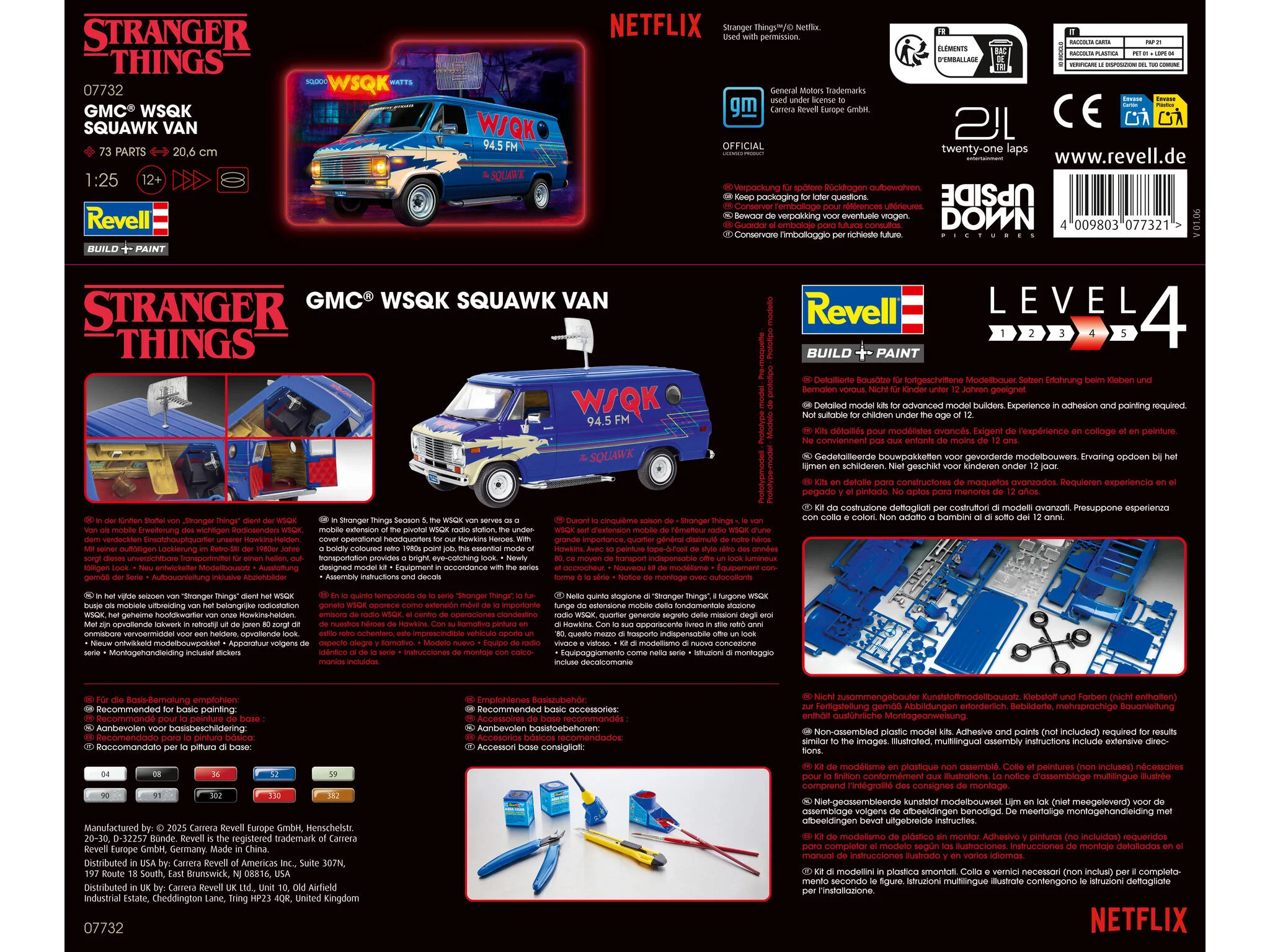 Maquette film Revell 07732 GMC® WSQK Squawk Van "Stranger Things" - Image 10