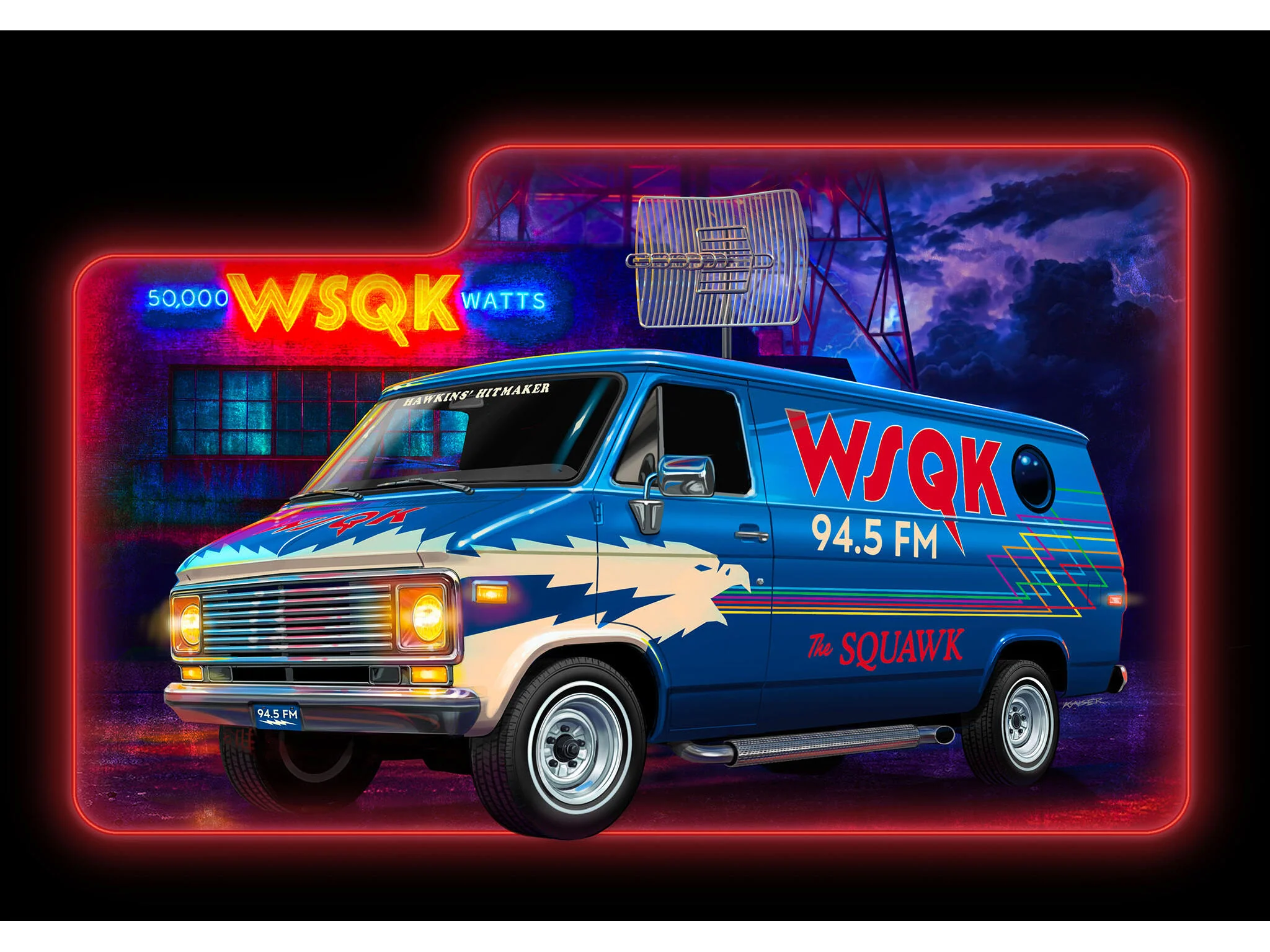Maquette film Revell 07732 GMC® WSQK Squawk Van "Stranger Things" - Image 7