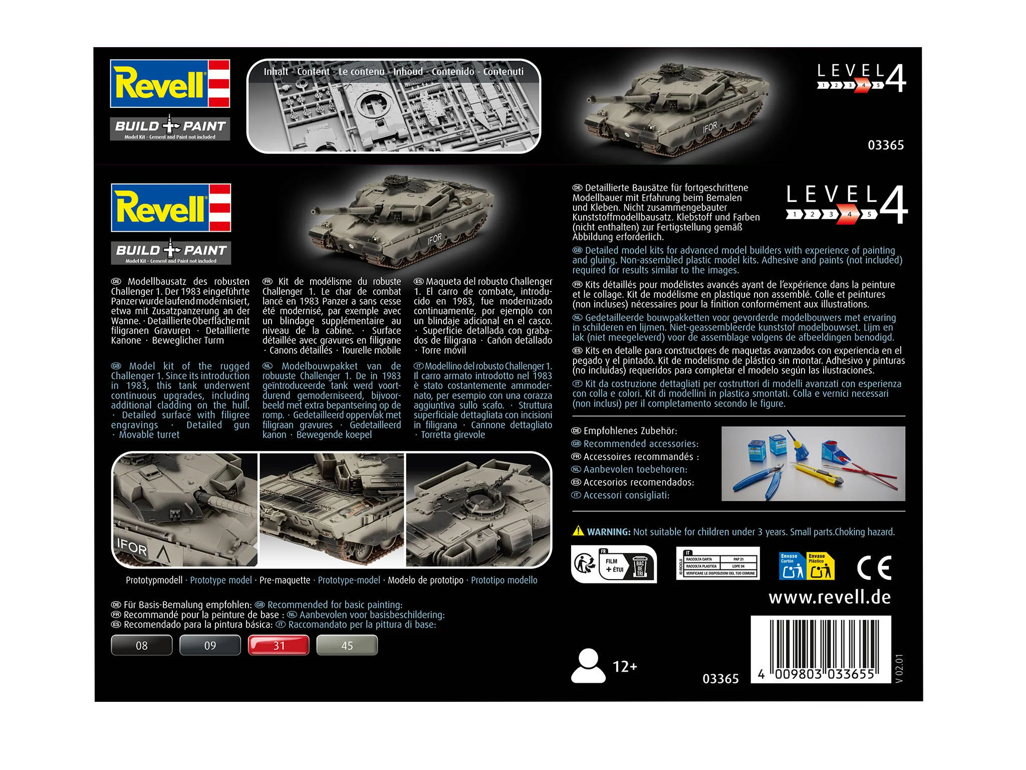 Maquette Char militaire Revell 03365 Challenger 1 - Image 6