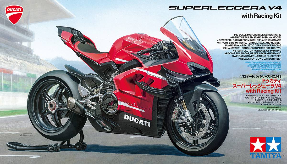 Maquette moto Ducati Superleggera V4 + kit course Tamiya 14143 - Image 6