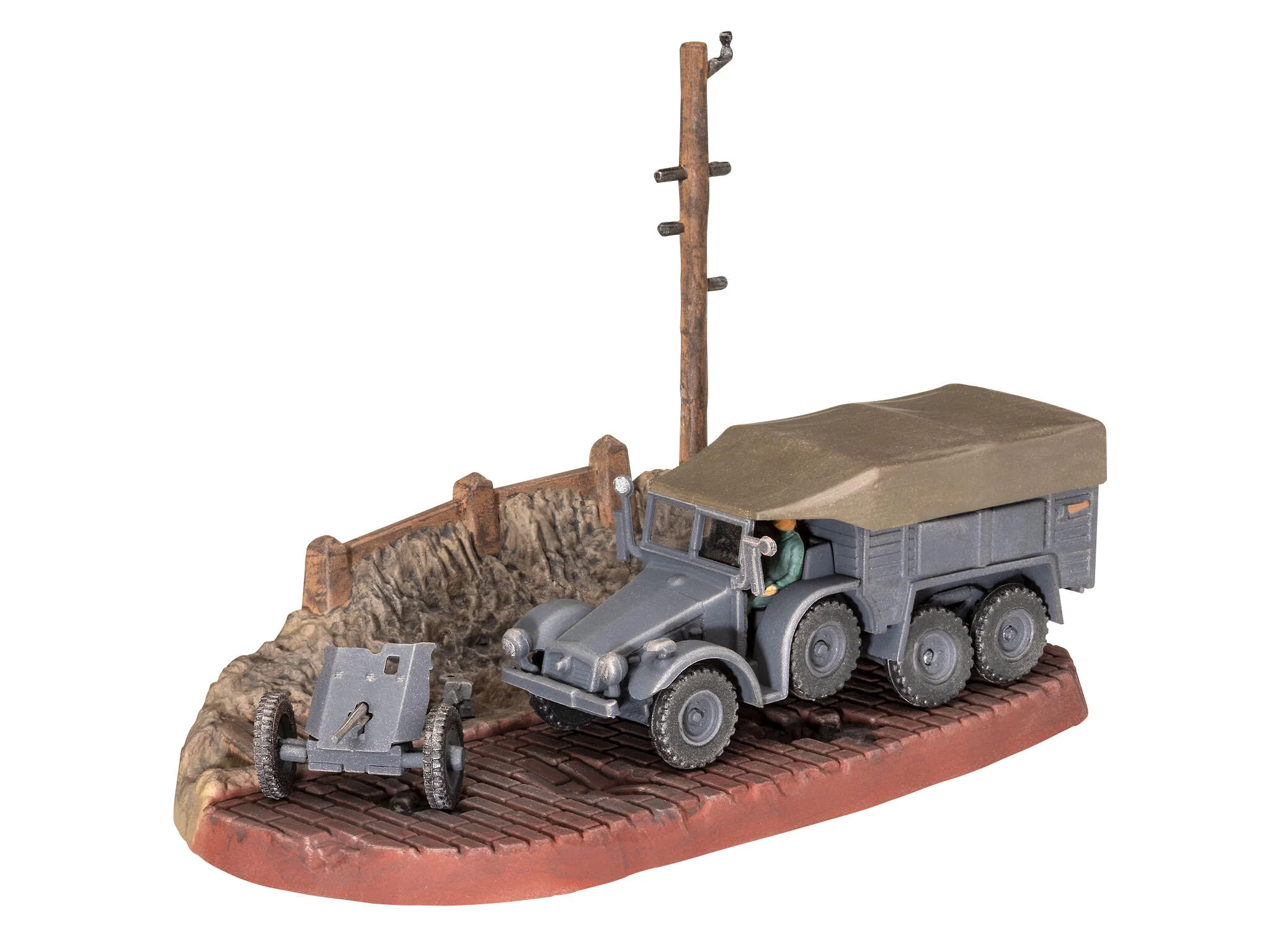 Maquette Revell Starter kit 73344 Krupp Protze KFZ 69 with 3,7cm Pak avec accessoires de base - Image 2