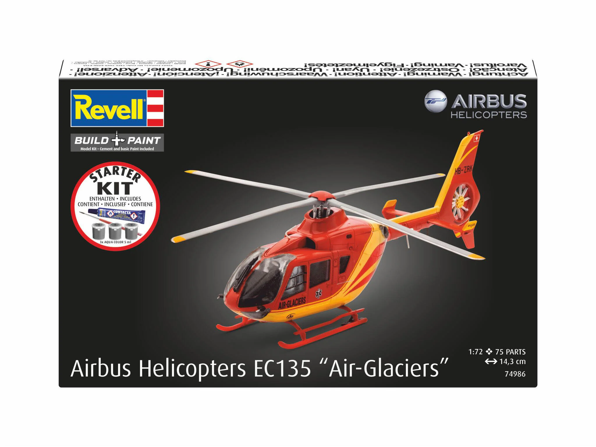 Maquette Revell Starter kit 74986 Airbus Helicopters EC135 "Air-Glaciers avec accessoires de base - Image 2