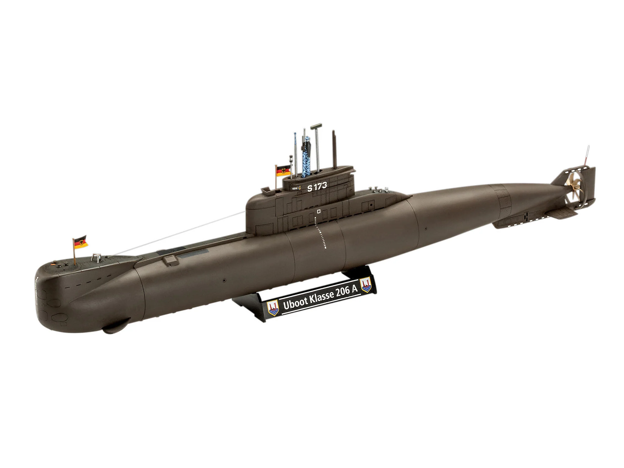 Maquette sous marin Revell 05186 70 Years Bundeswehr:Wilhelm Bauer,Type 206A,Class2 - Image 3