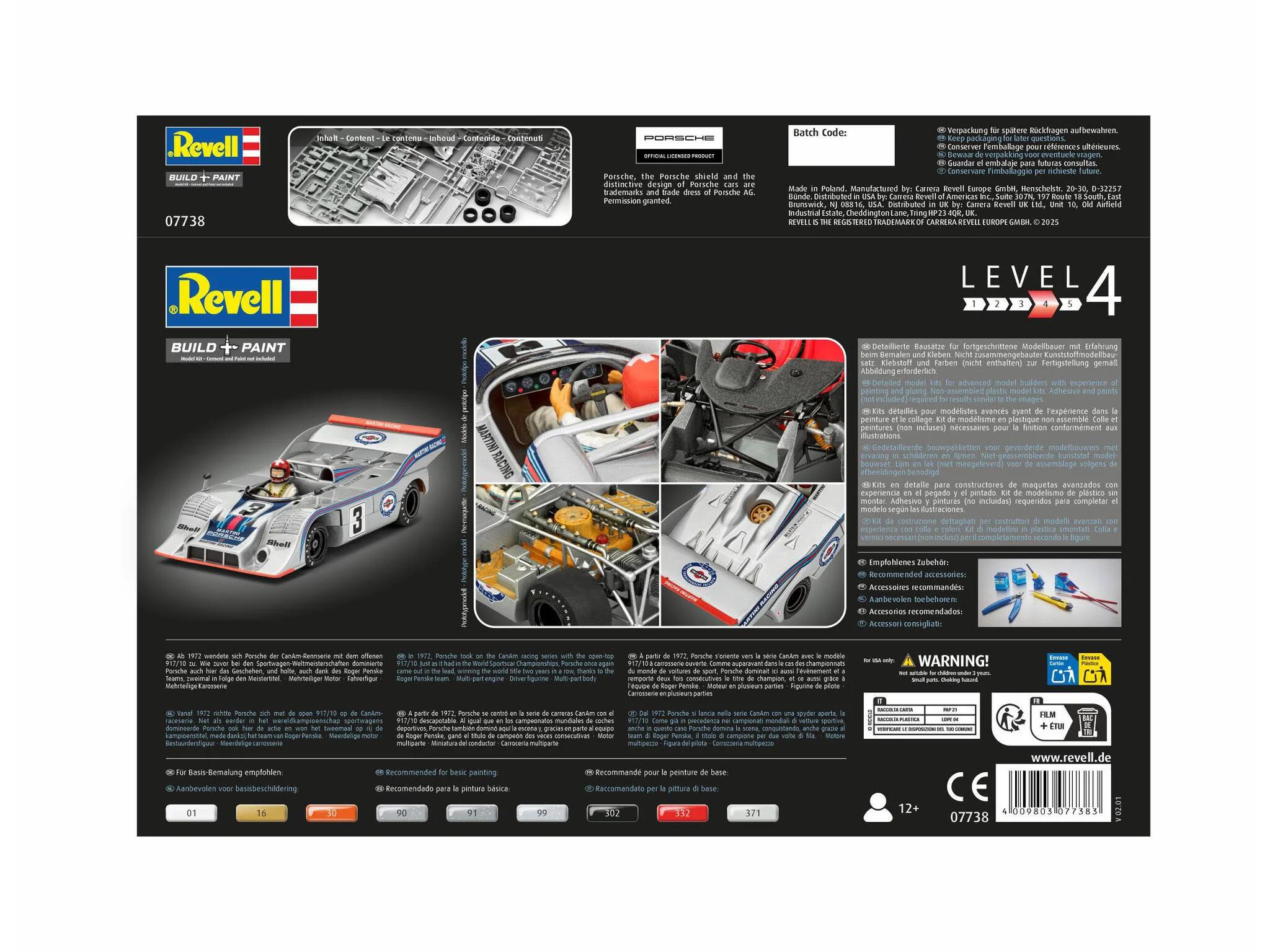 Maquette voiture Revell 07738 Porsche 917/10 - Image 10
