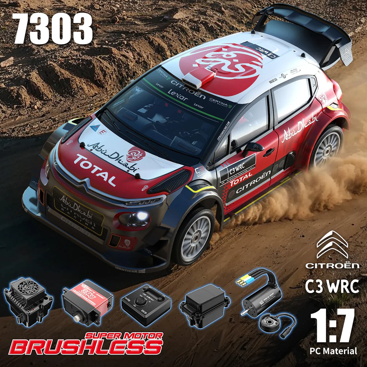 MJX Hyper GO 7303 1/7 Citroen C3 WRC 4WD - Image 2