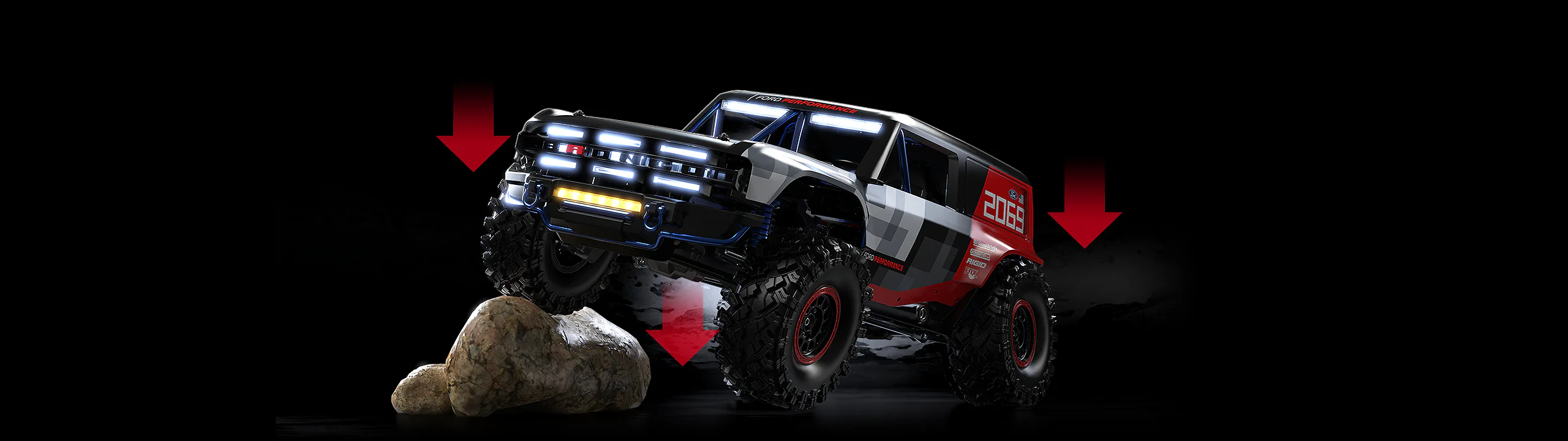 MJX Hyper GO H8P 1/8 RC Crawler Brushless Ford Bronco Baja 1000 - Image 15