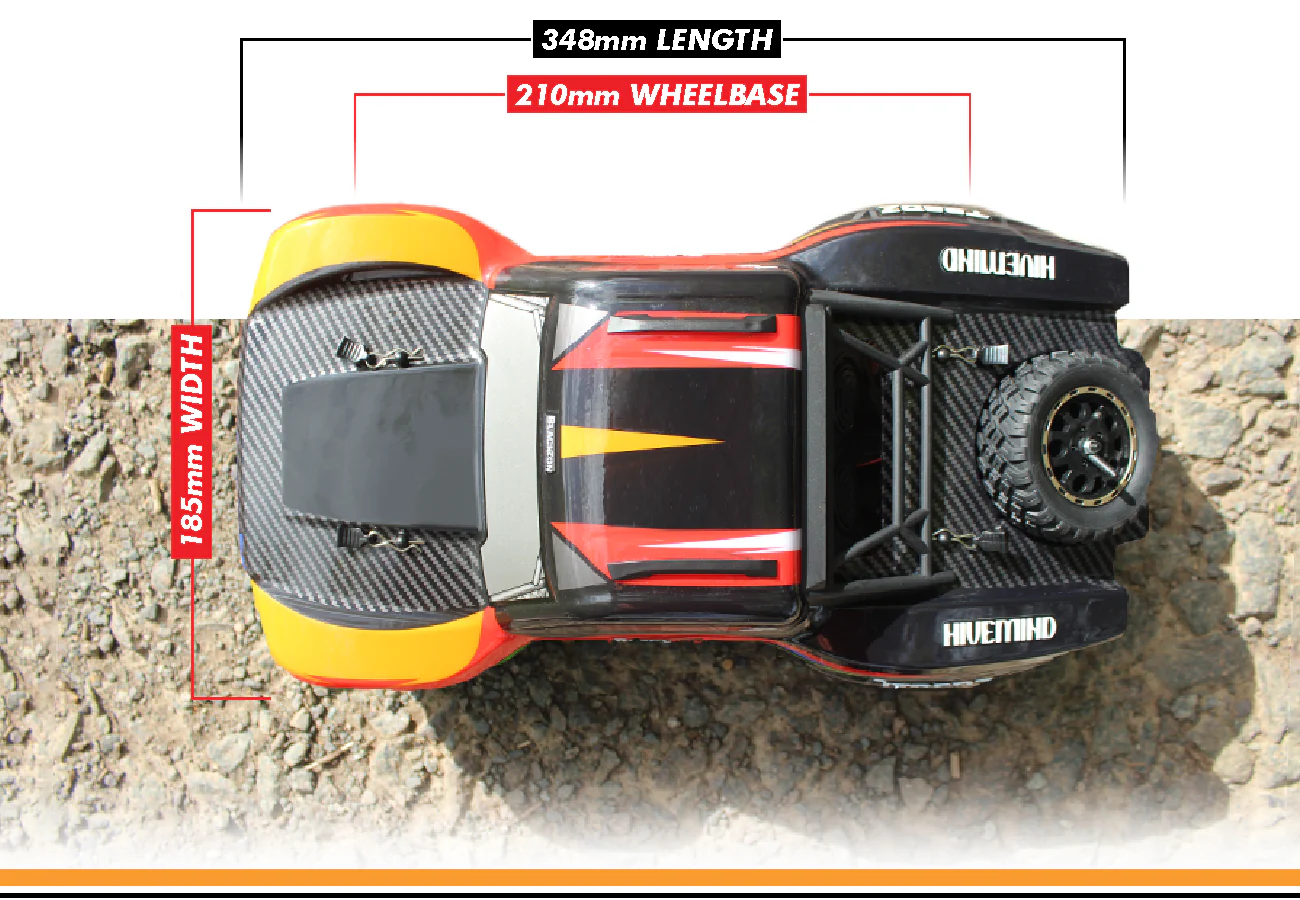 Backzon Vyper 1/16 brushless 45km/h lipo 2S SC Turbo 4WD RTR rouge - Image 5