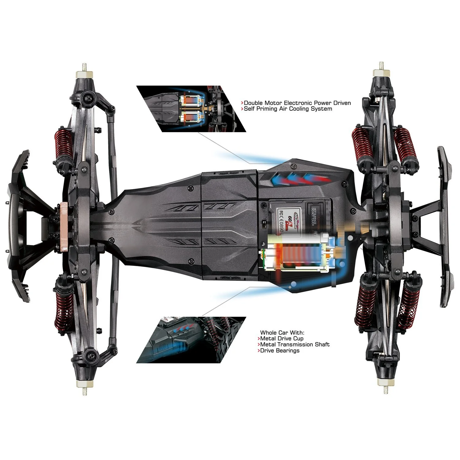 Monster Truck Sprint 4WD RTR 1/10 - 46km/h - 9125 - Image 10