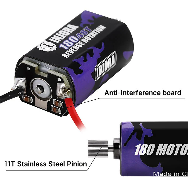 Moteur à charbon INJORA 180 48T avec pignon en acier pour HPI Venture 18 - INM20-48T - Image 3
