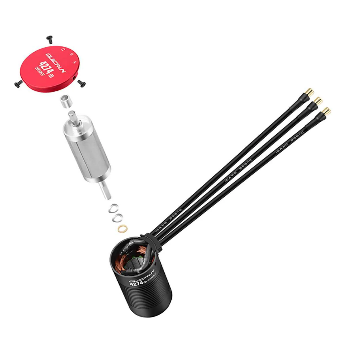 Moteur brushless Hobbywing QuicRun 4274SL G2 2000kV Axe 5mm - 30404700 - Image 2