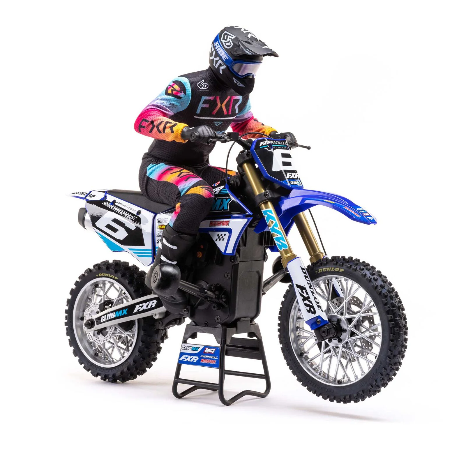 Moto RC Losi 1/4 Promoto-MX Motorrad RTR, Club MX LOS06000T2 bleu - Image 12