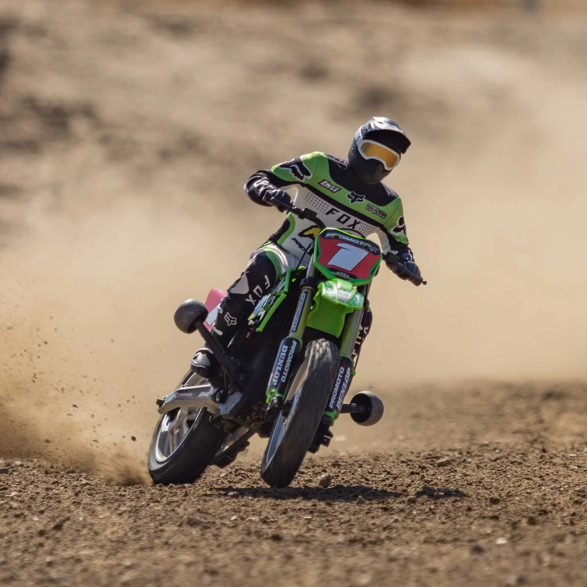 Moto RC Losi 1/4 Promoto-MX Motorrad RTR, Pro circuit LOS06002 verte - Image 12