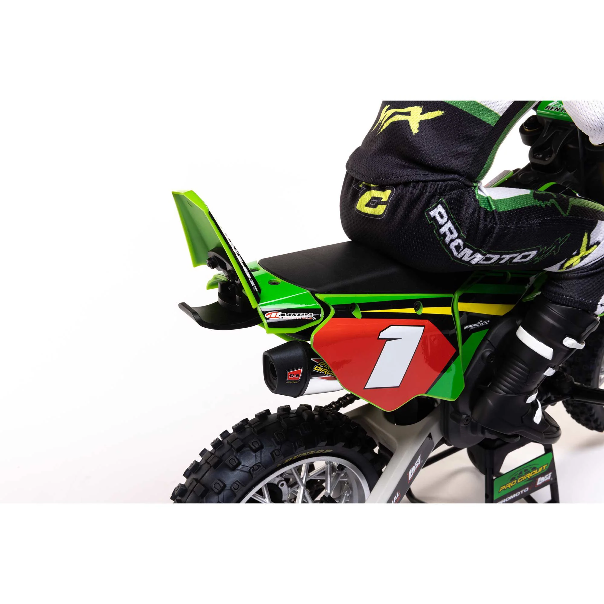 Moto RC Losi 1/4 Promoto-MX Motorrad RTR, Pro circuit LOS06002 verte - Image 3