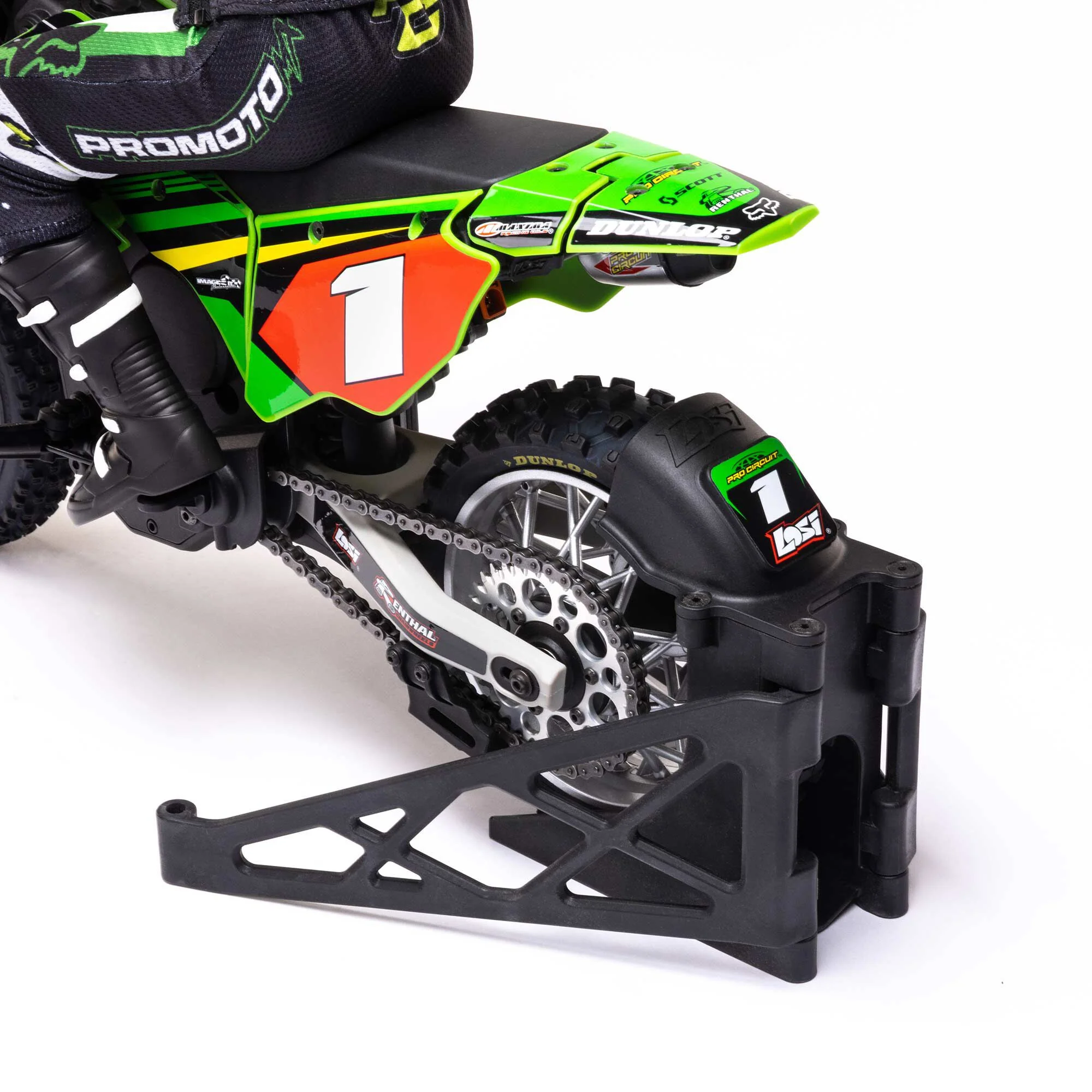 Moto RC Losi 1/4 Promoto-MX Motorrad RTR, Pro circuit LOS06002 verte - Image 4