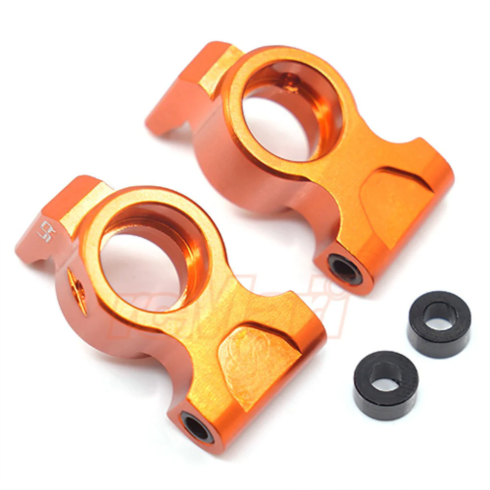 Moyeu arrière/bras d'articulation orange en aluminium pour HPI RS4 Sport 3