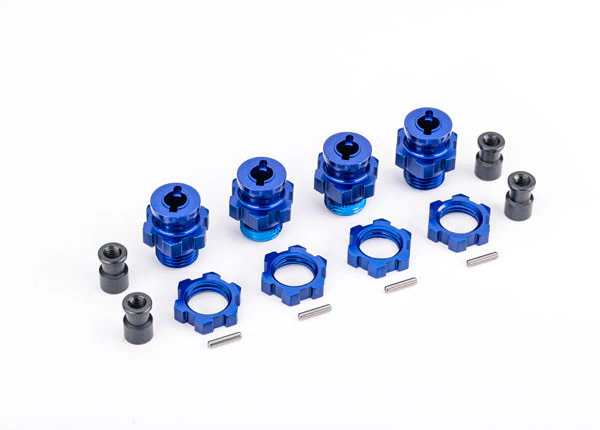 Moyeux de roues et écrous 17 mm Alu Bleu (4) Jato 4x4 - Traxxas 9086