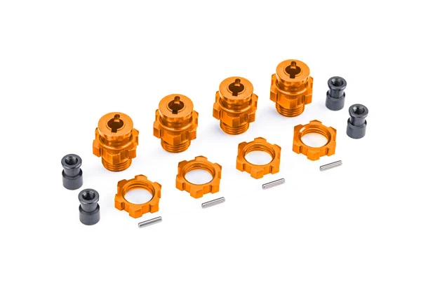 Moyeux de roues et écrous 17 mm Alu Orange (4) Jato 4x4 - Traxxas 9086-ORNG