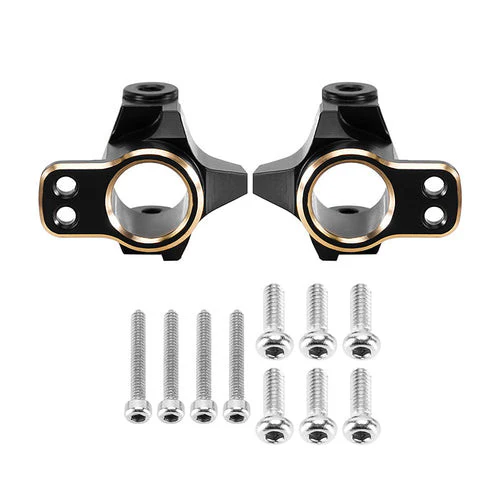 Moyeux en C en laiton noir INJORA pour 1/24 FMS FCX24M<br/>