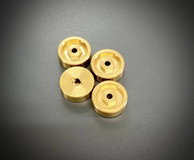Optional Brass Wheel Hex Hubs 11g - PRO Crawler (4)