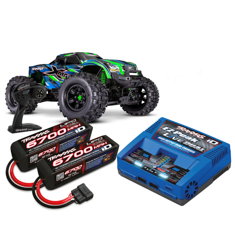 Pack Traxxas XMaxx 4x4 8S Belted vert RTR 1/6 brushless 77096-4