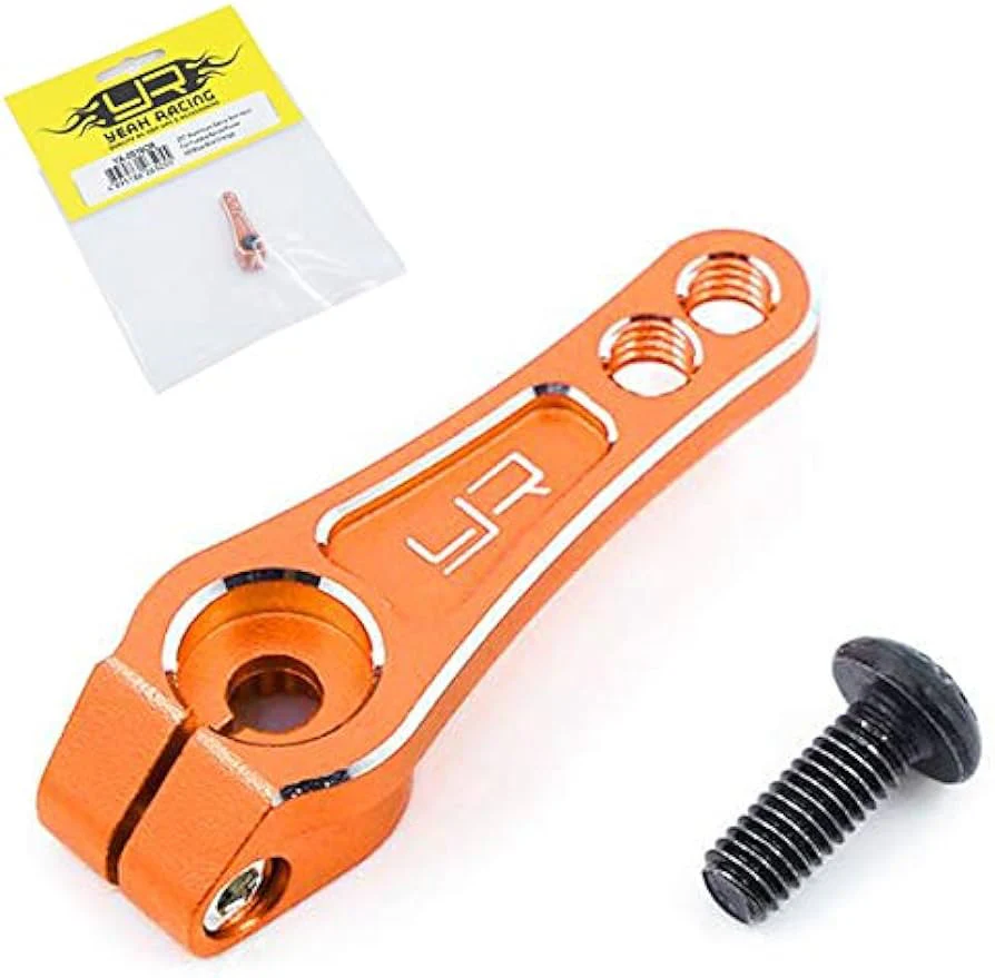 Palonnier servo 25T alu orange pour Futaba / Savox / Power HD