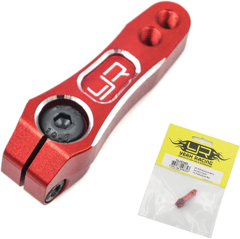 Palonnier servo 25T crawler alu rouge pour Futaba / savox