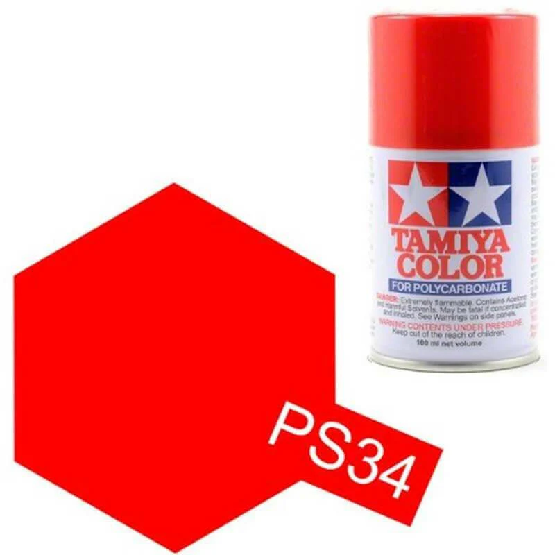 Peinture Lexan PS34 Rouge Ferrari - Tamiya 86034