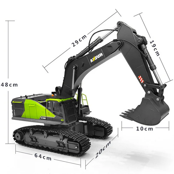 Pelleteuse RC 1/14 2.4ghz RTR Huina 1593 avec 3 grappins - Image 11